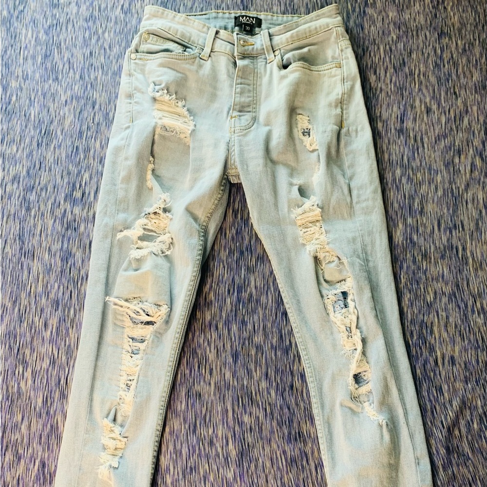 BoohooMan distressed jeans